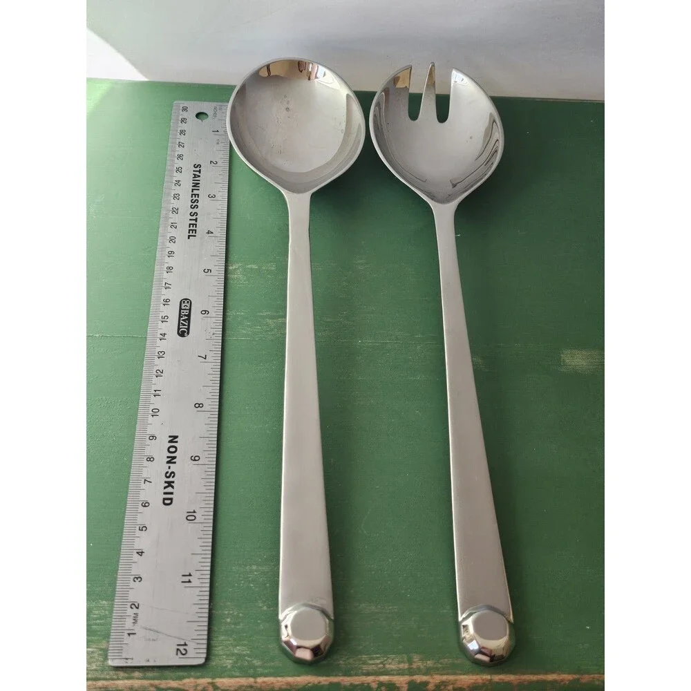 Vera Wang Wedgwood Salad Servers Spoon Spork 12.5 Inches Long
